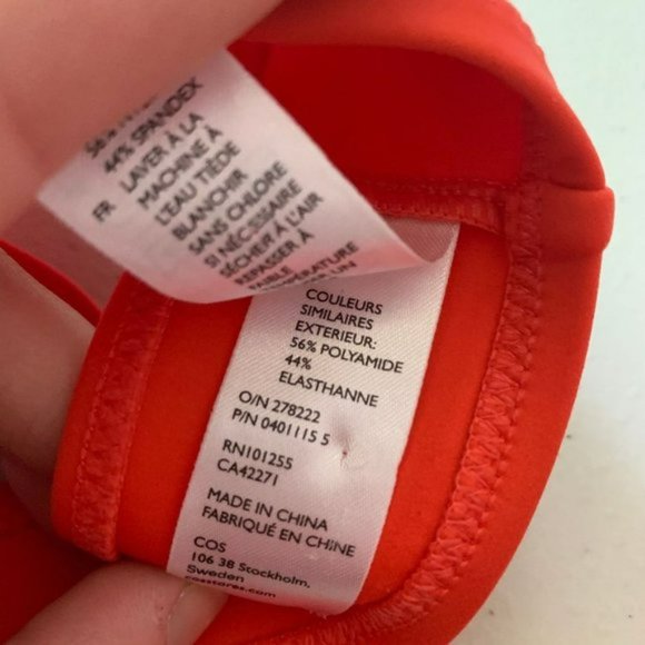 COS  Collection Of Style 2-Piece Bikini Swimsuit Swimwear Size 6 Coral Small S - Picture 11 of 13